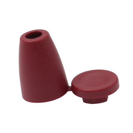 Наконечник Колокол d=6/9мм, 14*11мм, цв.бордовый