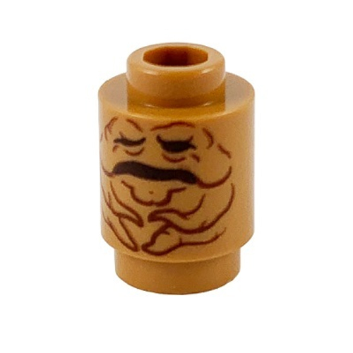 Кирпич с рисунком лица мандрагоры и закрытым ртом 3062pb066