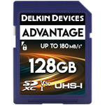 Карта памяти Delkin Devices Advantage SDXC 128GB UHS-I U3 V30, R/W 180/100 МБ/с
