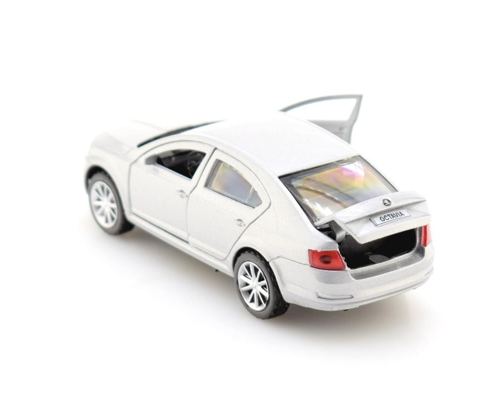 Модель ин. мет. "Skoda. Octavia" 12см. открыв. двери, серебристый OCTAVIA-SL (Технопарк)