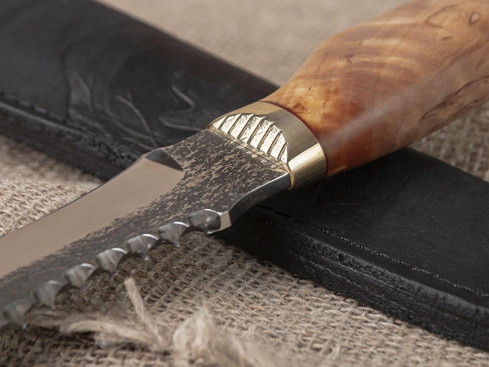 Нож "Щукарь", сталь Bohler N690, рукоять стабилизированная береза