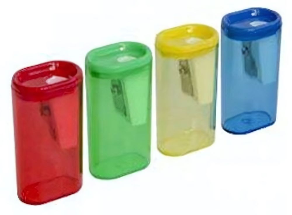 Точилка, пластик, 1 отв, в ассорт (Workmate)