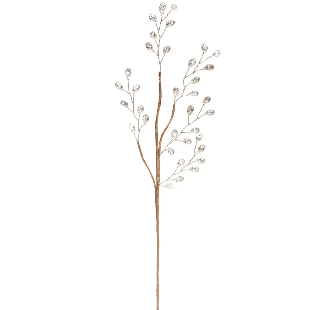 Ветка декоративная «Драгоценный камень» 40 см, Золото