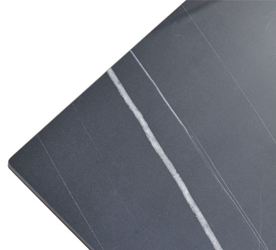 Стол БОГАРТ 200 TITANIUM BLACK PULIDO, керамика / Черный