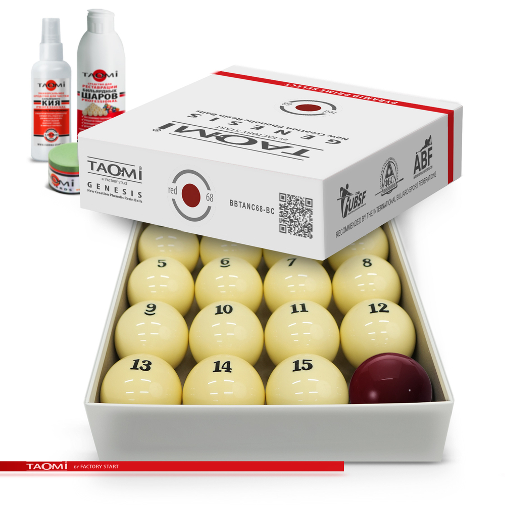 Шары TAO-MI GENESIS 68 мм Бордовый биток