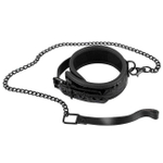 Ошейник и поводок с геометрическим узором Collar with Leash, черный (Цвет: черный)