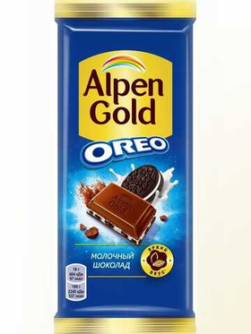 Шоколад Альпен Гольд ОРЕО 85г молочный шоколад
