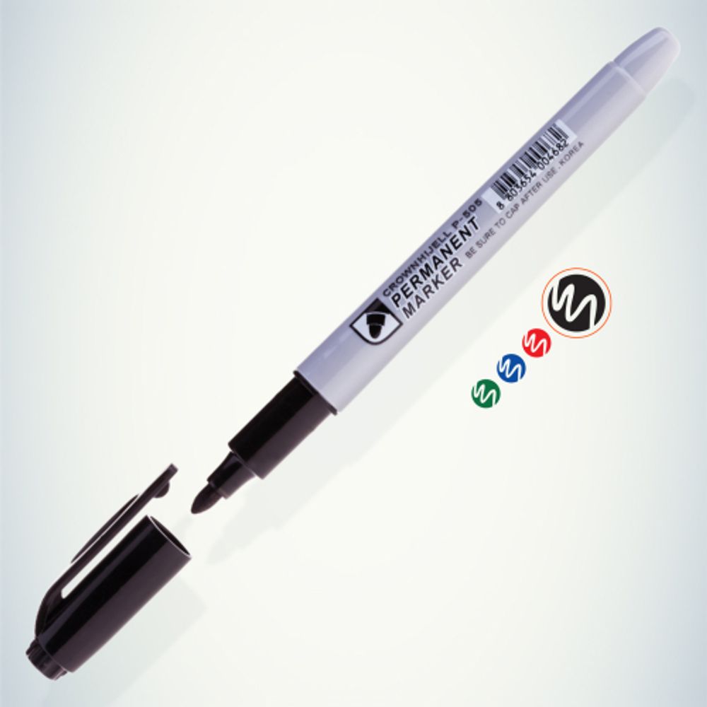 302766 Crown Маркер перманентный MULTI MARKER SLIM, ЧЕРНЫЙ пулевидный 2мм (P-505) БЛ-1 | Канцтовары