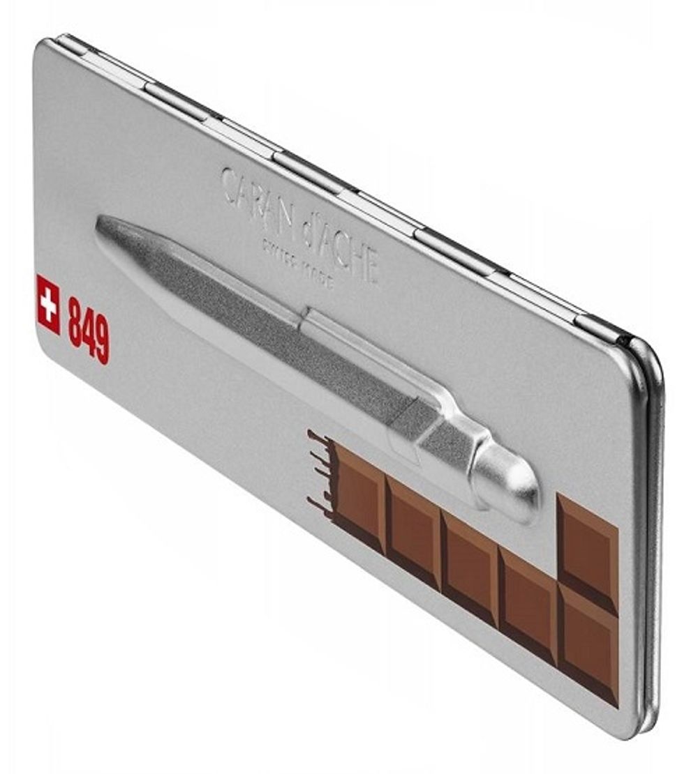 Carandache Office Essentialy Swiss Chocolate (M) чернила: синий в подарочной коробке (849.252_GB)