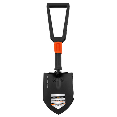Лопата походная, 150х205х253 - 590 мм, пластик. рукоятка, складная в чехле, Stels