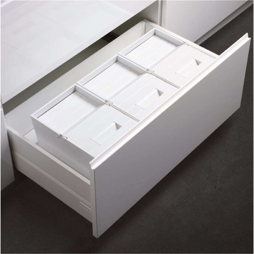 Система хранения в базу 900 (2 ведра + 2 контейнера), отделка белая