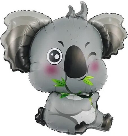 Шар с клапаном (14''/36 см) Мини-фигура, Коала, 5 шт. в уп.