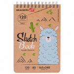 Скетчбук, крафт-бумага 80 г/м2, 165х240 мм, 120 л., гребень, твердая обложка, BRAUBERG ART DEBUT, 112999