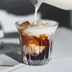 Чашка 220 мл кофейная без ручки ZINC Barista d 9,1 см h8,6 см стекло P.L. Barbossa [1]
