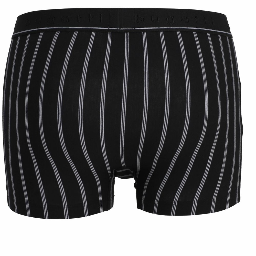 Мужские трусы боксеры черные в полоску BUGATTI 50011/5641 933