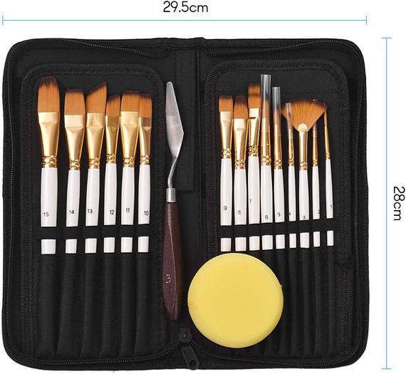 Fırça dəsti \ Paint Brush Set 15 Different Shapes & Sizes