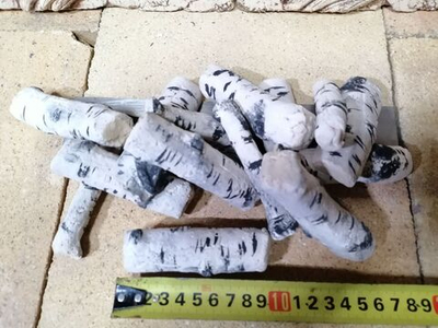 веточки берёзы керамические для биокамина 14 шт