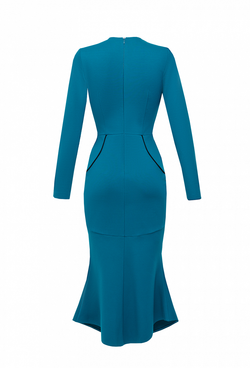 Трикотажное платье силуэта годе с отрезной талией 03-03-21 FW