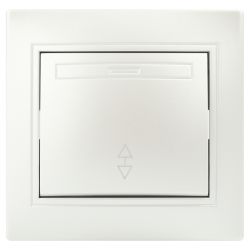 Переключатель Intro Plano 1-103-06 одноклавишный 10А-250В, IP20, СУ, перламутр