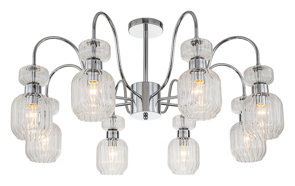 Люстра на штанге Escada Gloss 1141/8PL Chrome/Clear