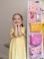 Кармашки для детского сада на липучке. Котики принт