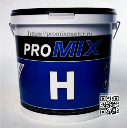 Толстослойная выравнивающая шпатлевка PROMIX H готовая для стен и потолков, 18 кг