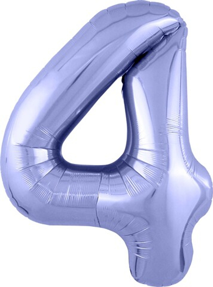 Шар (40""/102 см) Цифра, 4 Slim, Сиреневый, 1 шт. в упак. И83