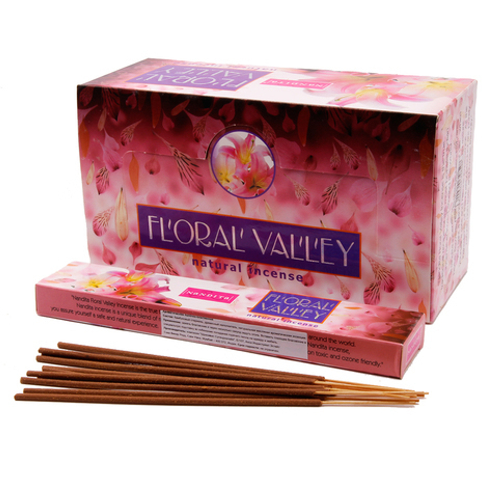 Nandita Floral Valley Благовоние-масала Цветочная долина (афродезия, шоколад, пaчули), 15 г