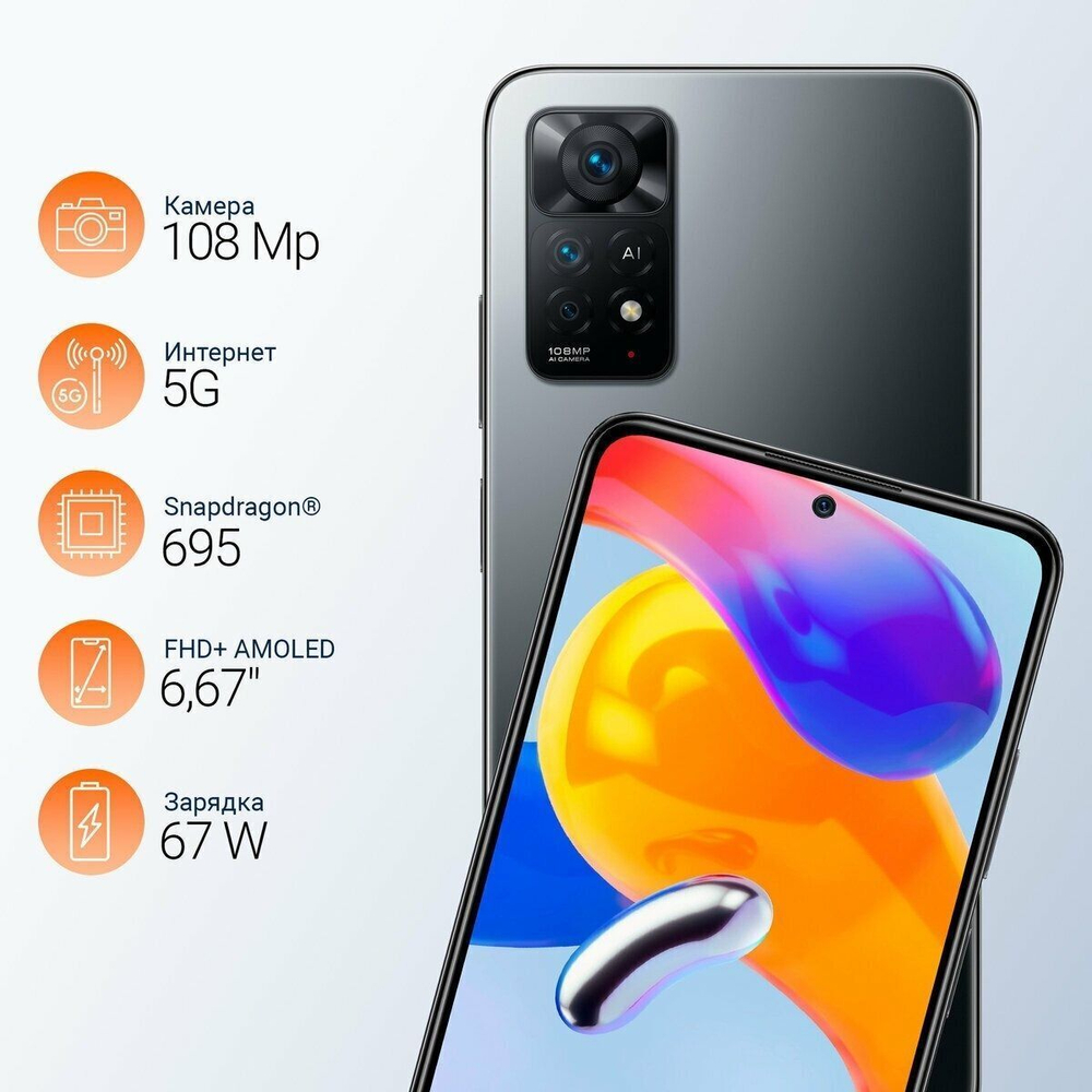 Смартфон Xiaomi Redmi Note 11 Pro+ 5G 6/64 GB Black