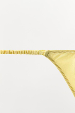 ZARA ТРУСЫ-ТАНГА ИЗ ШЕЛКА, ЖЕЛТЫЙ
