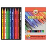 Карандаши цветные художественные KOH-I-NOOR "Progresso", 12 цветов, 7,1 мм, в лаке, без дерева, заточенные, 8756012007PZ