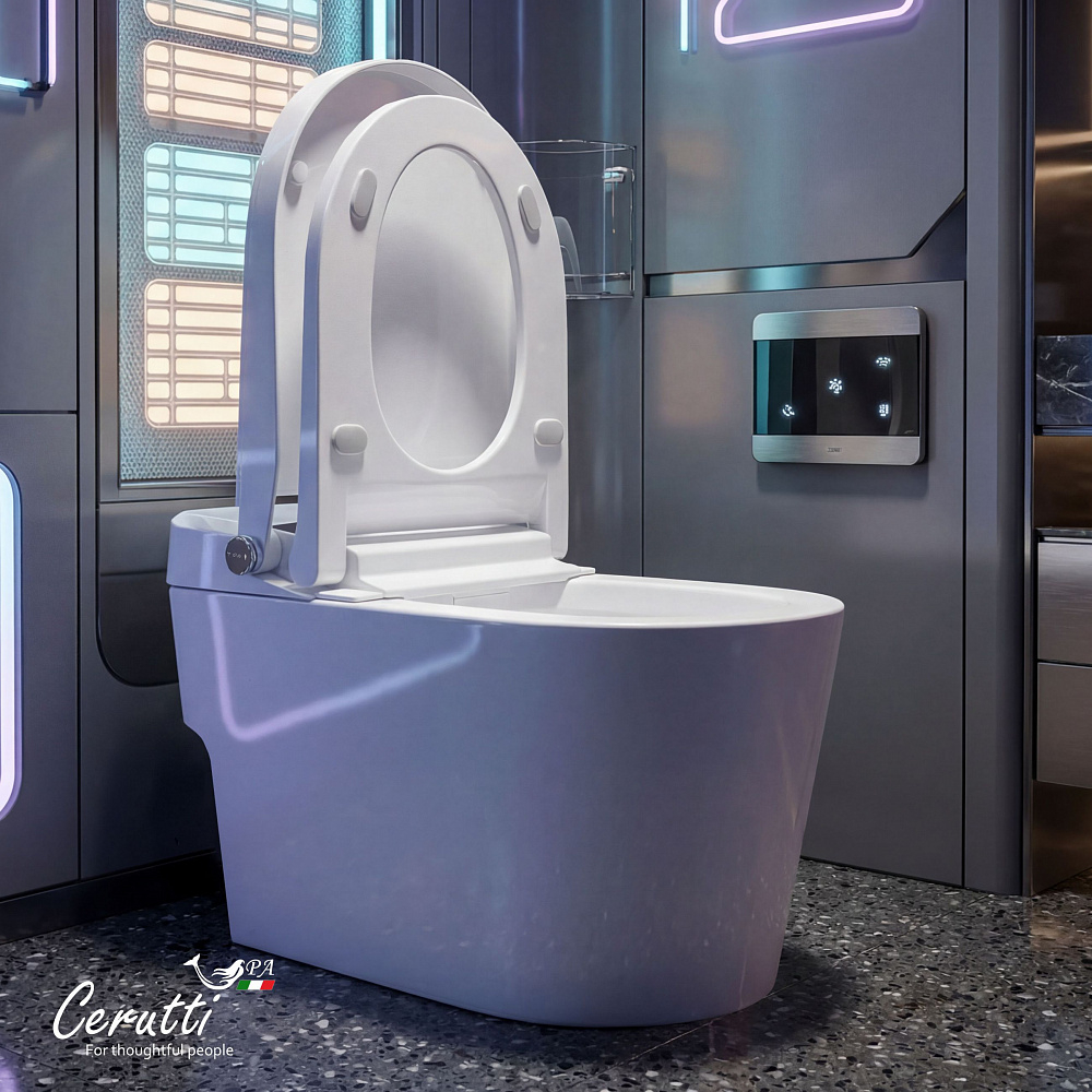 Унитаз напольный Ceruttispa АФРА (AFRA) Smart CT12152 с дистанционным управлением (680x440x395)