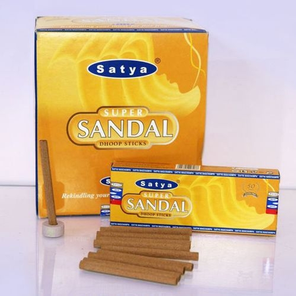 Благовония безосновные супер сандал Сатья / Super Sandal dhоор stk Satya