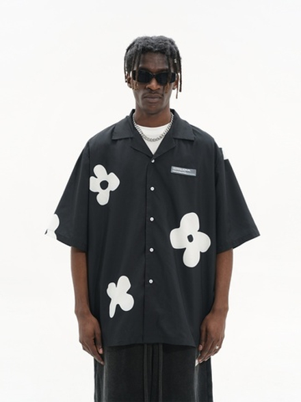 Рубашка HARSHandCRUEL "Minimalistic Flowers" Short-Sleeved Shirt