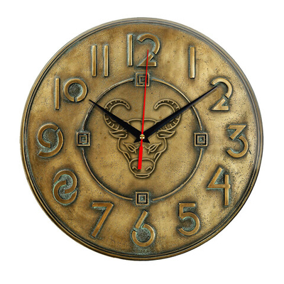 Часы настенные "Знаки зодиака.Медь" Телец Декор для дома, подарок