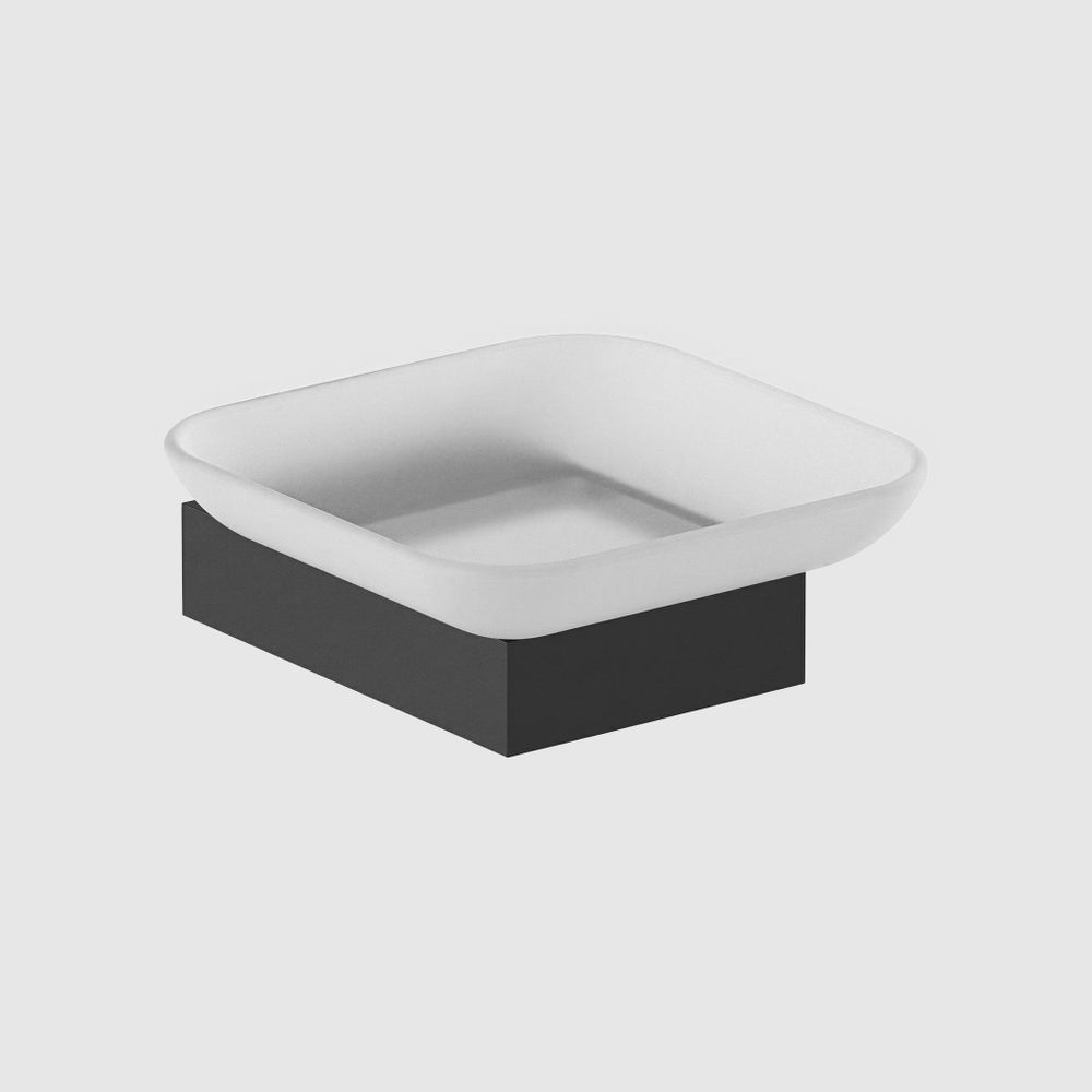 Мыльница стекло/нерж. сталь CORINTO 16925.N чёрный