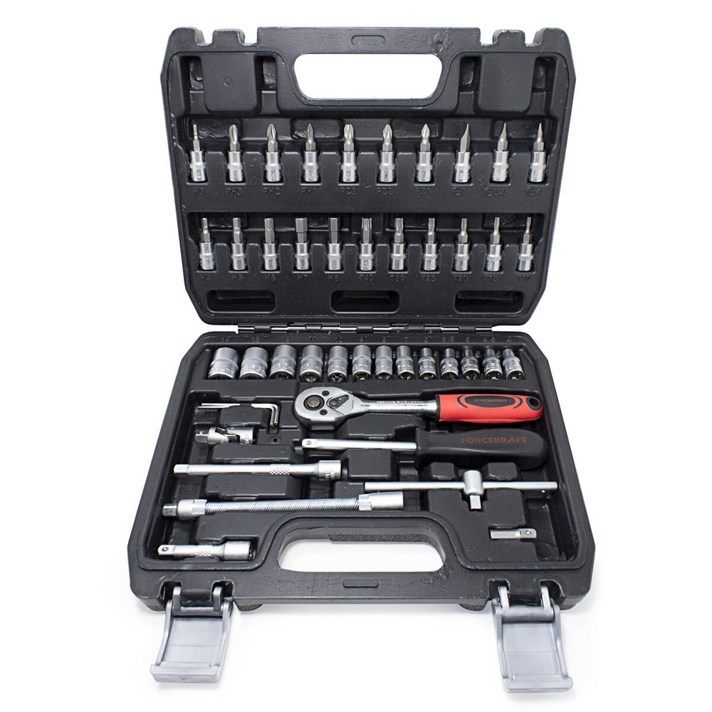 Набор инструмента 46пр. 1/4''(6-гран.)(4-14мм) FORCEKRAFT FK-2462-5