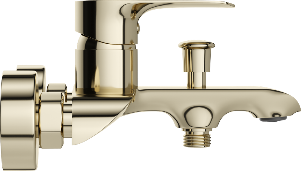 Смеситель для ванны с душем STWORKI Копенгаген S42100GG глянцевое золото
