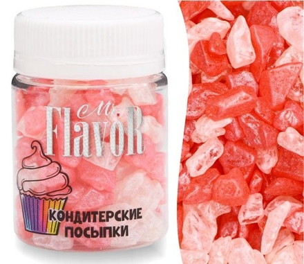 Посыпка Mr.FlavoR "Кристаллы сахарные бело-красные", 50 гр