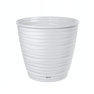 Горшок для цветов Saffron 5,4 л с поддоном (белый)