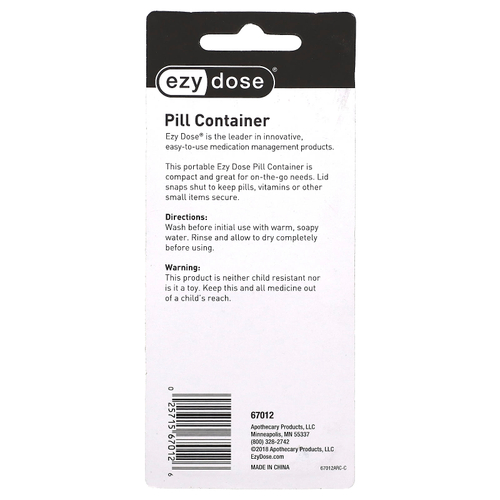 Ezy Dose, контейнер для таблеток, 1 шт.
