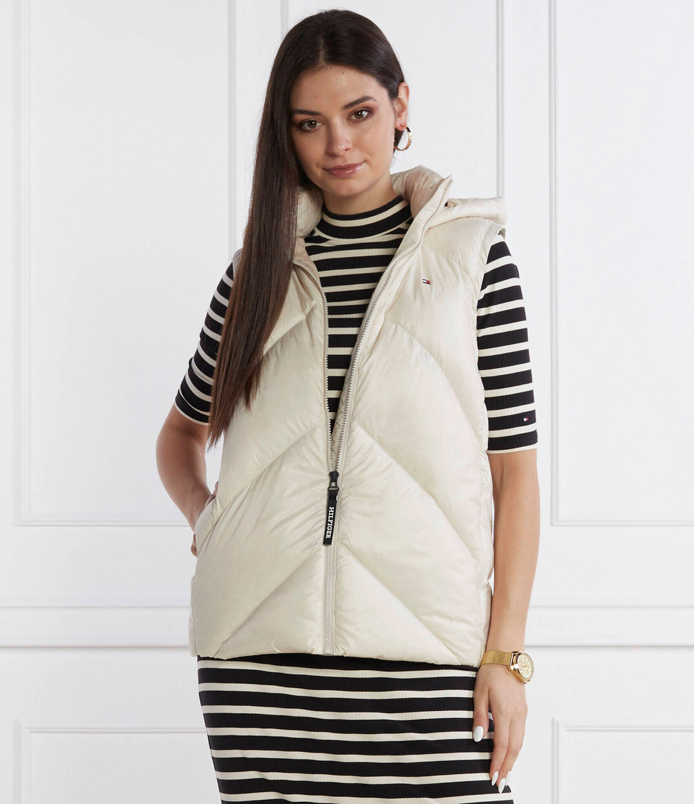Пуховая безрукавка CHEVRON LW DOWN Tommy Hilfiger - экрю(WW0WW41177)