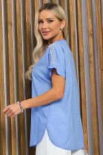 Блуза Колокольчик (голубая) Б13406-18М LT Collection