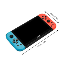 Портативная игровая приставка X80 16 GB, 20000 встроенных ретро-игр, 7,0 дюймовый экран, сини-красный
