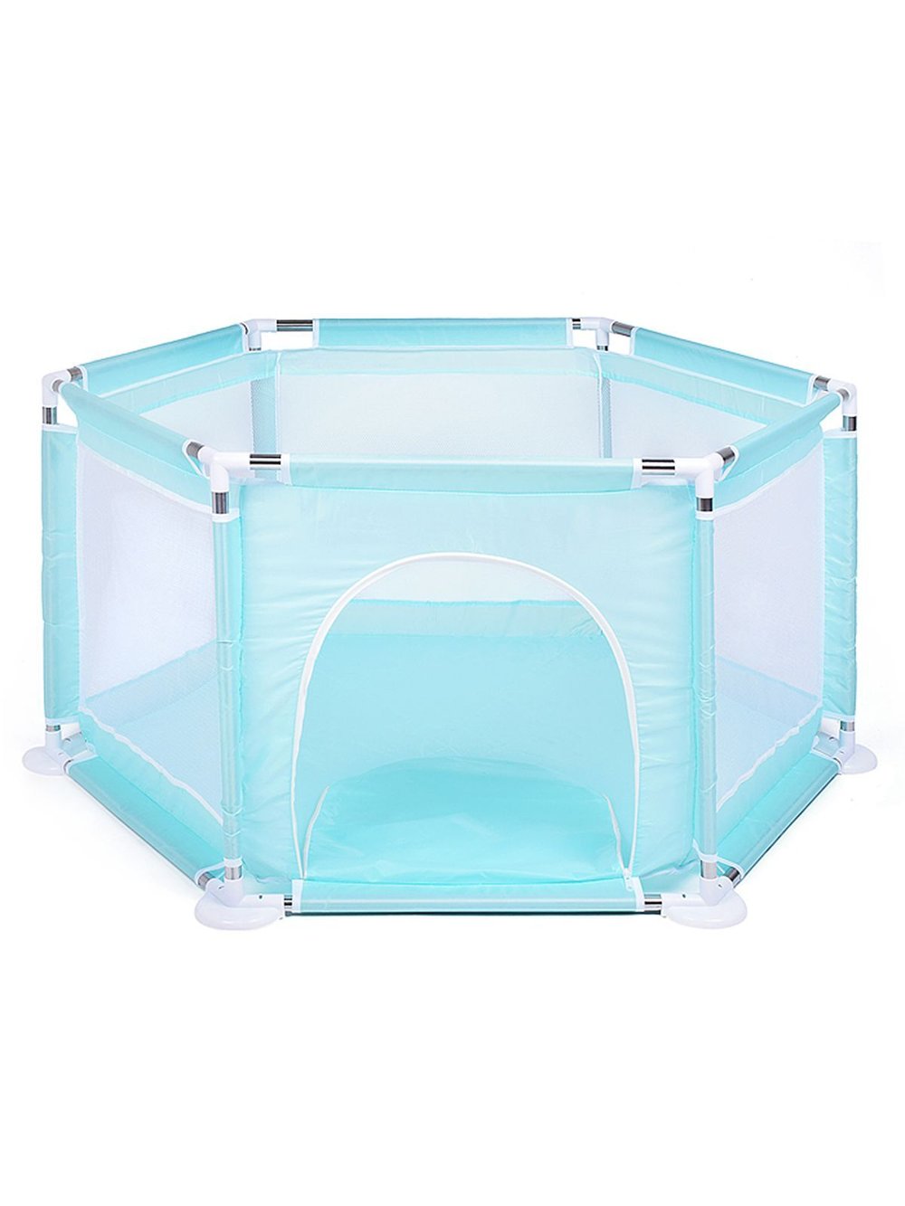 Манеж детский шестигранный (113*130*65) цвет бирюзовый (М8-4)