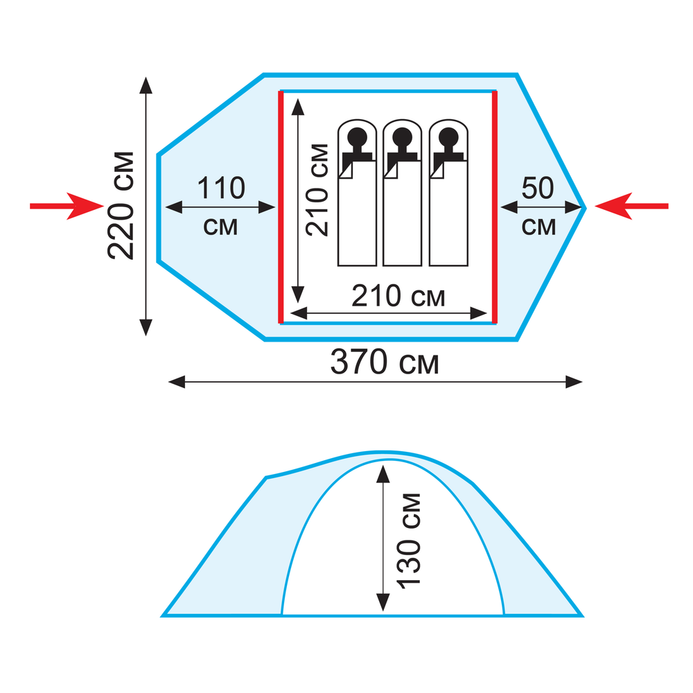 Tramp палатка Stalker 3 (V2) (зеленый)