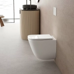 Унитаз подвесной ABBER Rechteck AC1220TC-AC0105-AC0121 белый/кнопка хром глянцевый, с крышкой микролифт, с инсталляцией, безободковый, слив-торнадо