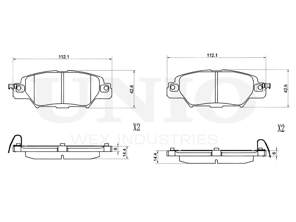 Колодки тормозные диск. задние UNIO BRP-20461