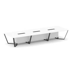 Steel Meet Стол переговорный прямоугольный KDK-PR.B.SP-16 Белый Бриллиант/Металл Антрацит 4800*1600*