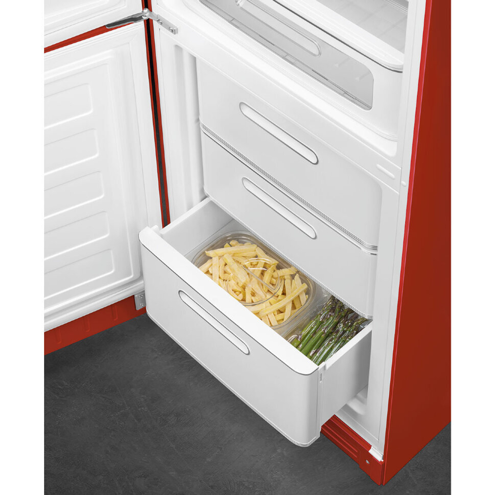 Отдельностоящий двухдверный холодильник Smeg FAB32LRD5